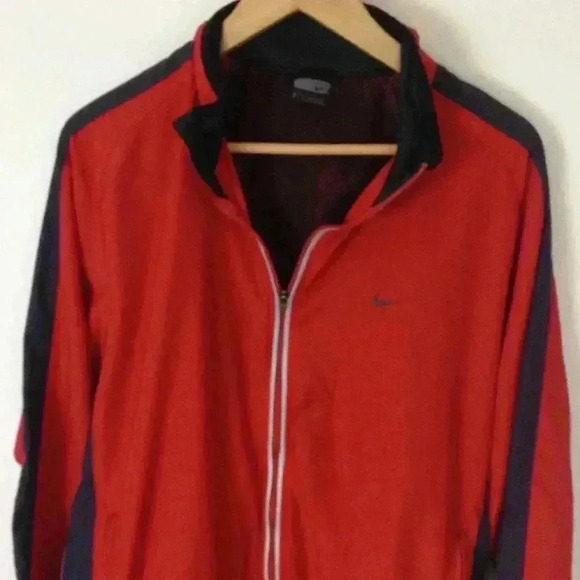 Nike Other - Nike Red Blue Windbreaker Lightweight Large Jacket